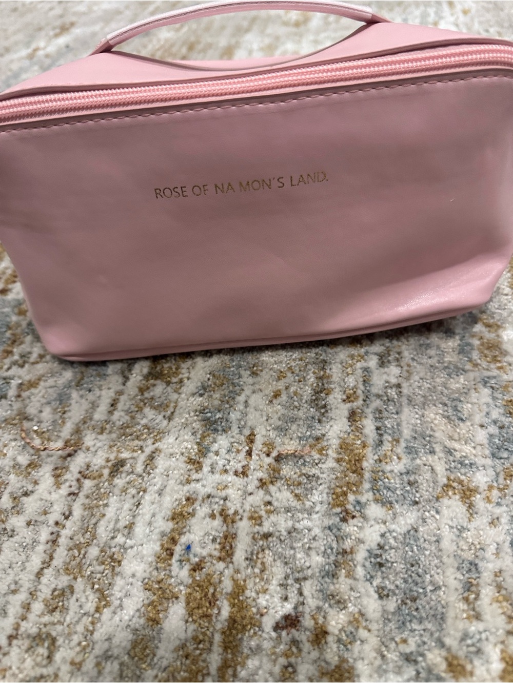 Rose of Na Mon's Land Pink Travel Cosmetic Case